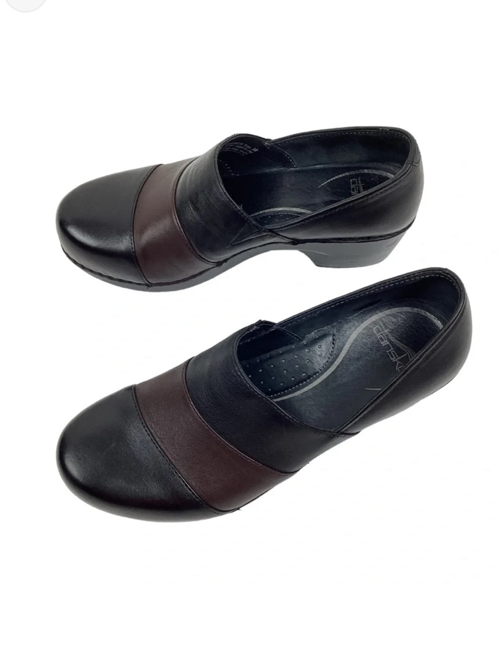 DANSKO Tenley Black Brown Professional Leather Clog - Picture 13 of 14